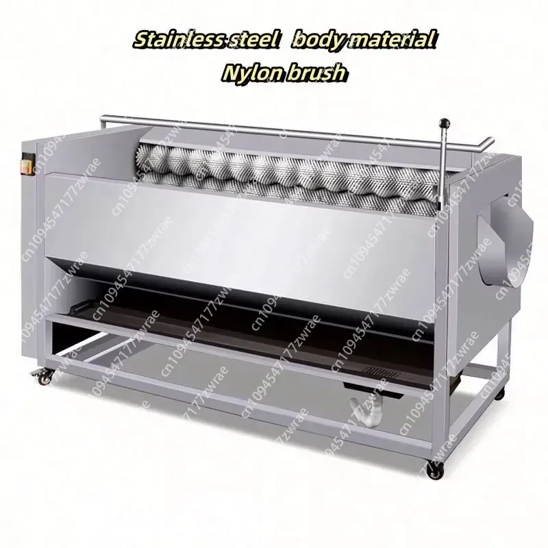 Automatic Commercial Fruit Vegetable Cassava Peel Small Ginger Sweet Small Potato Brush Wash Carrot Potato Washing Machine