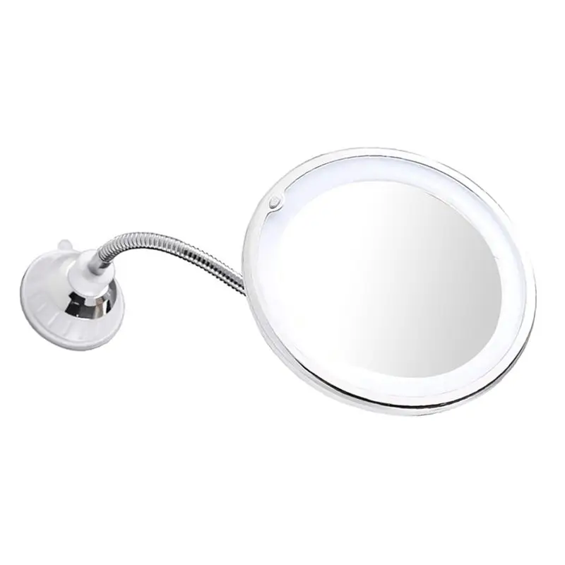 

ABHZ-Suction Cup Folding Mirror 360 Degree Rotation LED 10X With Strong Suction Cup Portable Cordless Travel Home Mirror
