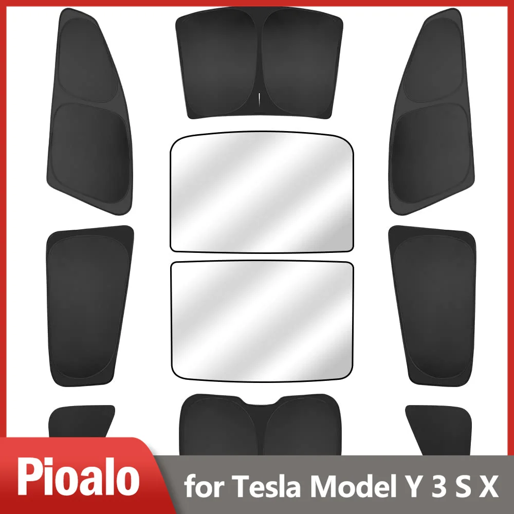 

10PCS Sunshade Set for Tesla Model Y Sun Shade Kit Include Full Windows Sunshade and Sunroof Shade Foldable Insulation Cover