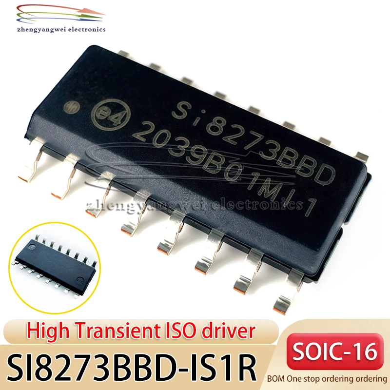 2PCS SI8273BBD-IS1R code SI8273BBD 8273 SOP-16 gate driver high transient ISO driver motor driver chip