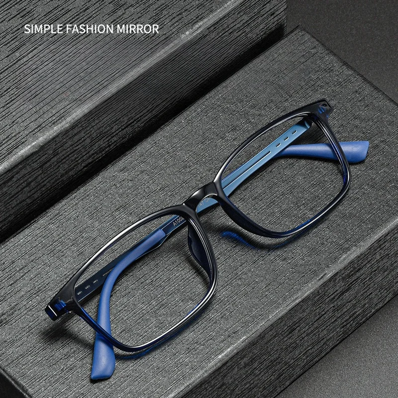 FIRADA Fashion Comfortable Eyeglasses Retro Ultra Light Titanium Eyewear Square Optical Prescription Glasses Frame for Men A1002