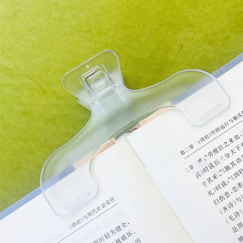 Simple Fixed Book Clips Frosted Transparent Page Holder for Reading Tool Memo Clip Kawaii Desk Accessories Practical Note Holder