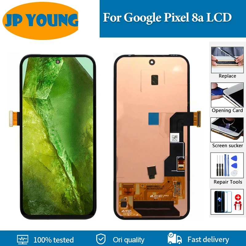 

6.1" AMOLED For Google Pixel 8a LCD Display Digitizer Assembly For google pixel 8a GKV4X G6GPR G8HHN G576D LCD Replacement Parts