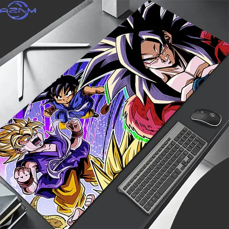 Anime Dragon Ball Goku Multiple Forms Mouse Pad, Rubber Non Slip Gaming Desk Mat, Pop Comic Style Character Art Mouse Pad for De