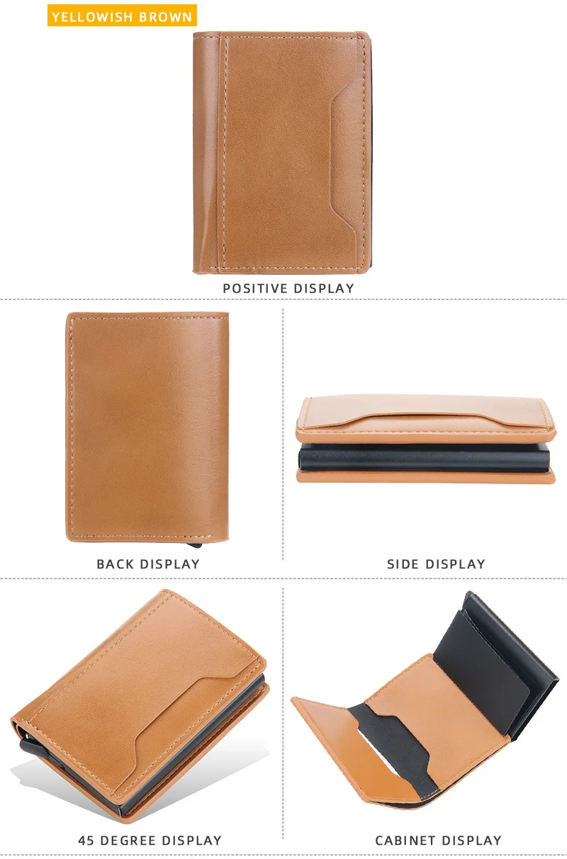 Business Magnetic Card Solt Case for Magsafe Functions Phone Case Card Holder Wallet Luxury PU Leather Men Slim Purses Pocket