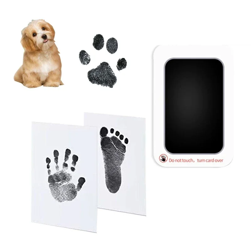 Pet Paw Print Kit Karten Sichere Ungiftige Fußabdruck Druck Haustier Hund Paw Print Fußabdruck Karten Souvenir Geschenk