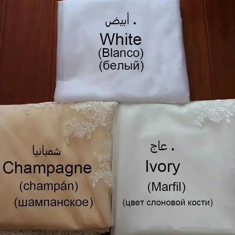 Robe de Mariée Musulmane Ivoire, Col Haut, Manches sulf, Balayage Traîne, Ceinture Perlée, Hijab, pour Femme, Patients, Quelle que soit