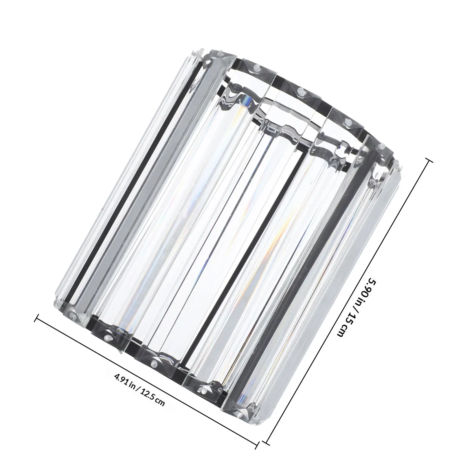 Stylish Faux Crystal Lamp Shade Modern Ceiling Lampshade Wall Sconce Pendant Replacement Light Fixture Cover Elegant