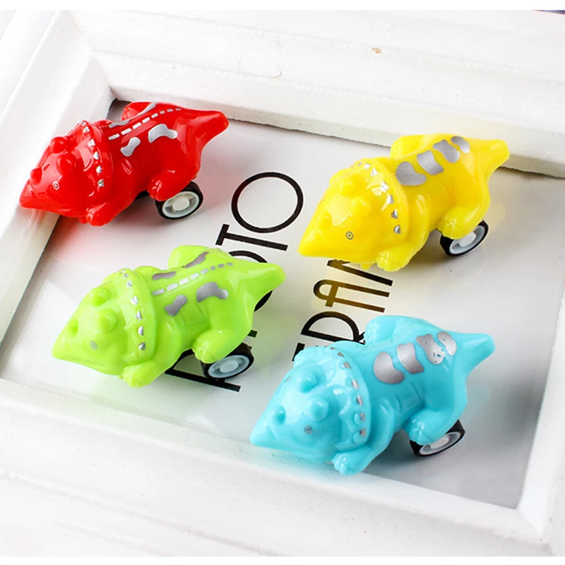 5Pcs/bag Cartoon Cute Dinosaur Inertia Toys Fun Animal Mini Pull Back Car Children's Puzzle Toy Boys Birls Birthday Holiday Gift