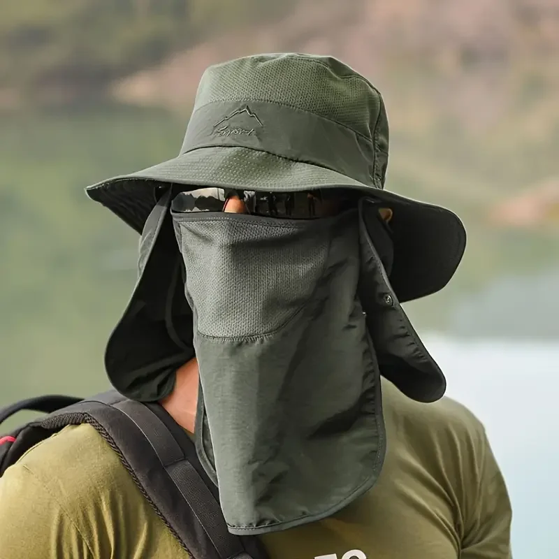 

Quick Drying Outdoor Anti-sun Hat Fishing Breathable Bucket Hat, Waterproof Face Cap