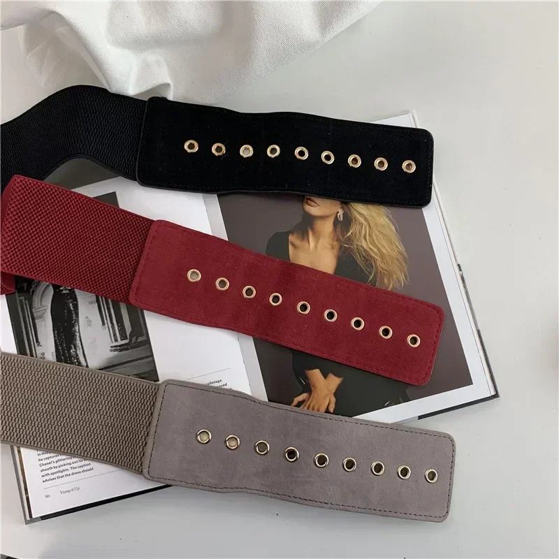 New Fashionable Versatile Women's Belt with Elastic Wide Waist Cover for Everyday Coat Dress Decoration Trendy Belt Ремень