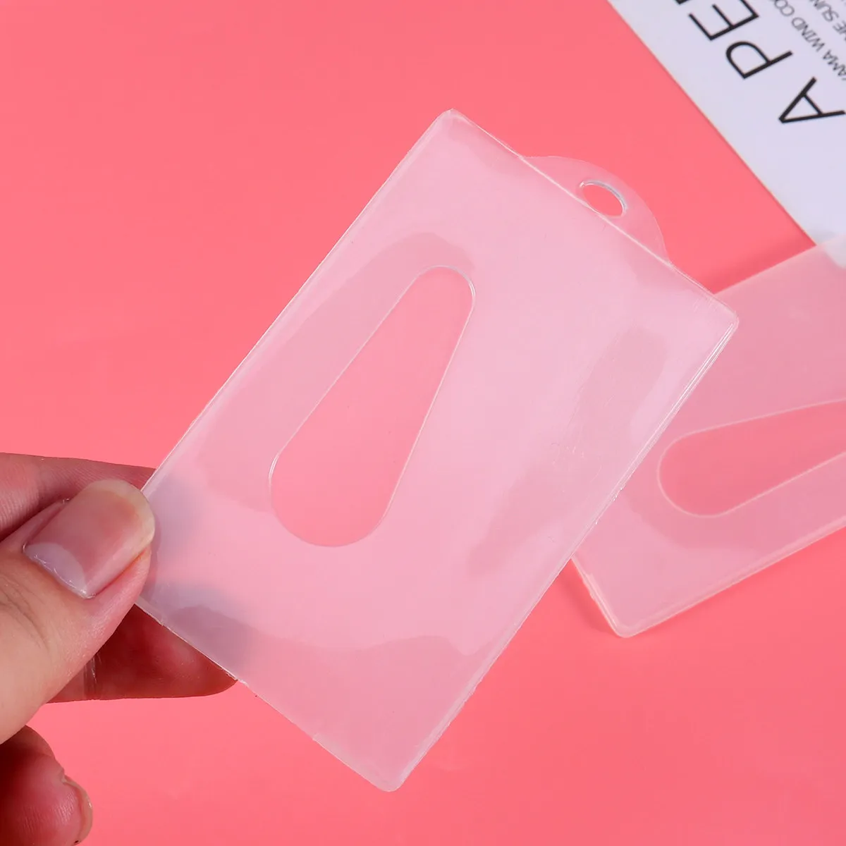 

12Pcs Transparent Id Cover for Credit Card Bus Meal Card Strong Plastic Holder Waterproof Dustproof Anti-Loss