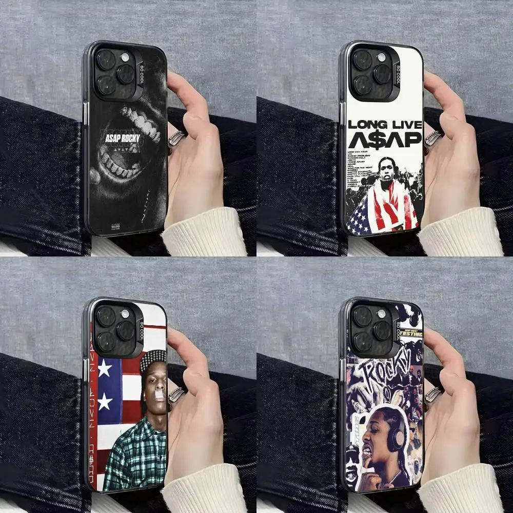 

Cool A-ASAP Rocky Rapper Phone Case For iPhone 17,16,15,14,13,12,11,Pro,Max,Plus,E,SE4,Air,Mini Black IMD Cover