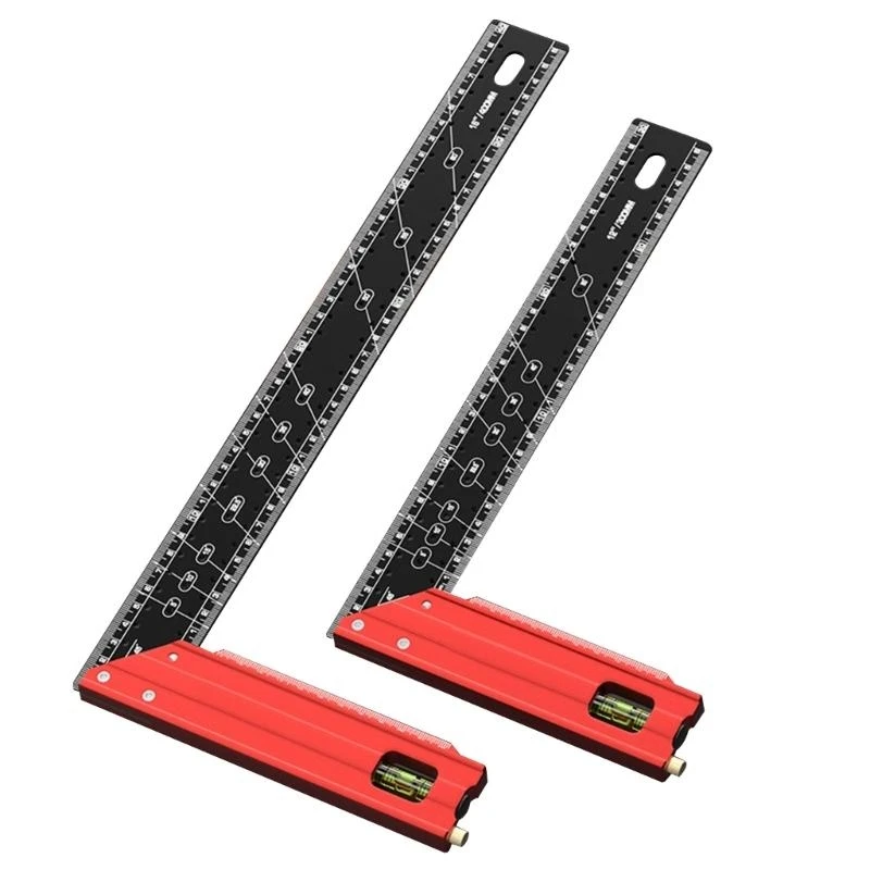 

G92C Professional Carpentry Square Precisions Multiple Angles Measuring Tool Combination Square for Accurate Marking & Drawing