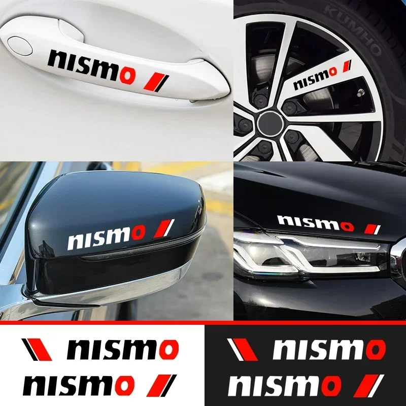 4Pcs Car Door Handle Sticker for Nissan Nismo Logo Qashqai J11 J12 Teana Altima Ariya Juke Murano Micra Kicks X-trail T32 T31