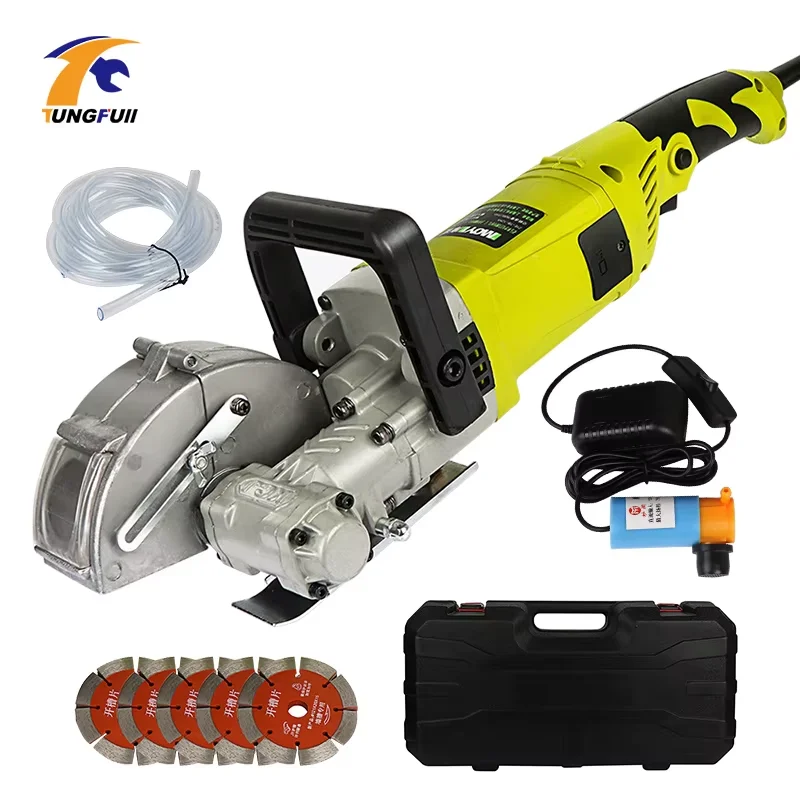 220V Electric Wall Chaser Groove Cutting Machine 4000W Circular Saw Concrete Steel Slotting Cutter for Home Improvement