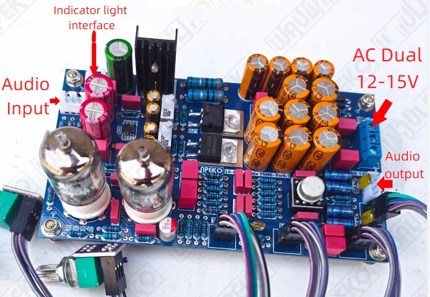 GHXAMP L6 Hi-Fi GE5725 Röhrenvorverstärker Tone Board Eisen versiegelt Operationsverstärker Warm Röhrensound mit Servo-Stromversorgung Dual AC15V – Detail 1