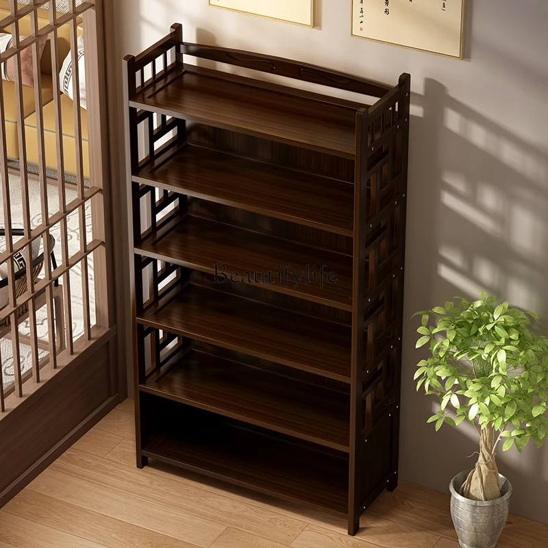 

Floor Shelf New Chinese Study Corner Wall Side Cabinet Living Room Display Cabinet