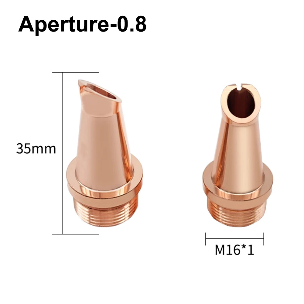 

1pcs 0.8/1.0/1.2/1.6mm For M16 Handheld Copper Nozzle Fiber Optic Nozzle Wire Feeding Nozzle Welding Tools Accessories