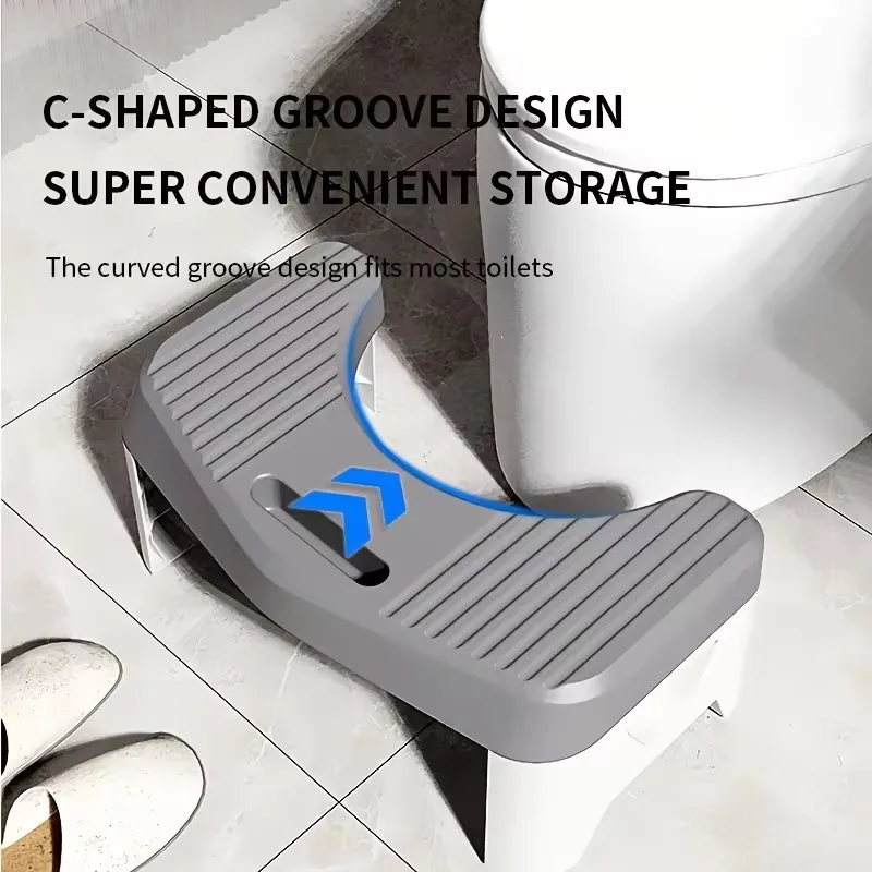 Adjustable Comfort Squat Stool for Bathroom Use, Ergonomic Design for All Ages Including Pregnant Women