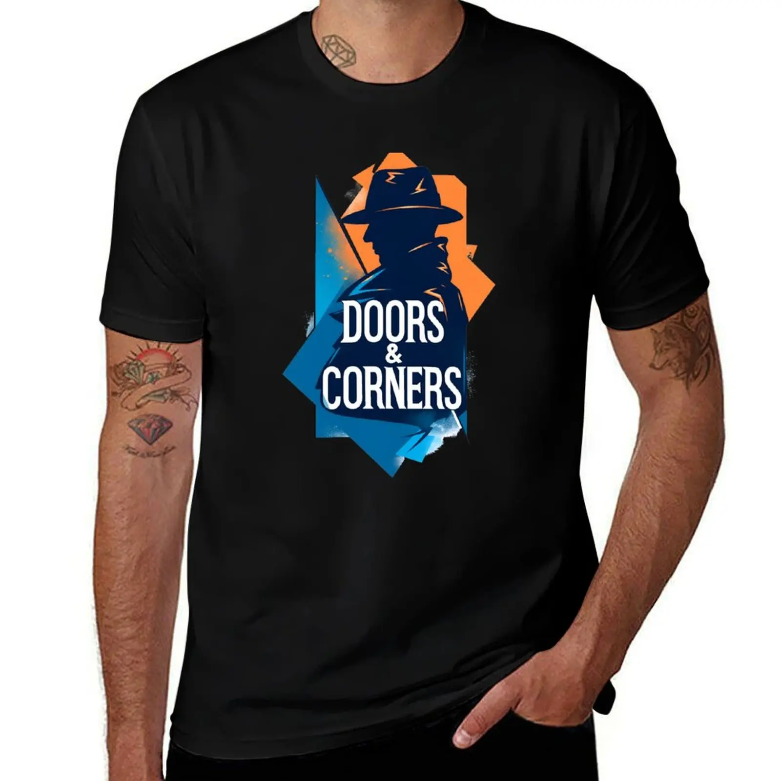 

Doors and Corners - Silhouette - Scifi T-Shirt Casual Fashion Short Sleeve Cotton T-Shirt