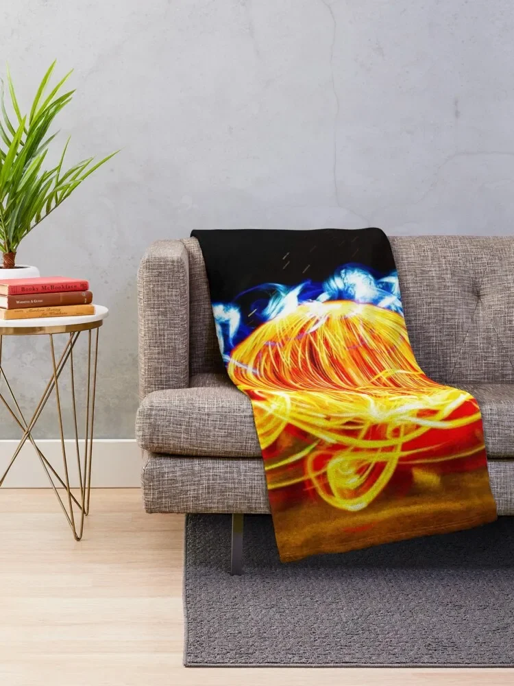 Ball of Fire meets Flinders Ranges Throw Blanket funny gift Furrys decorative Flannels Blankets