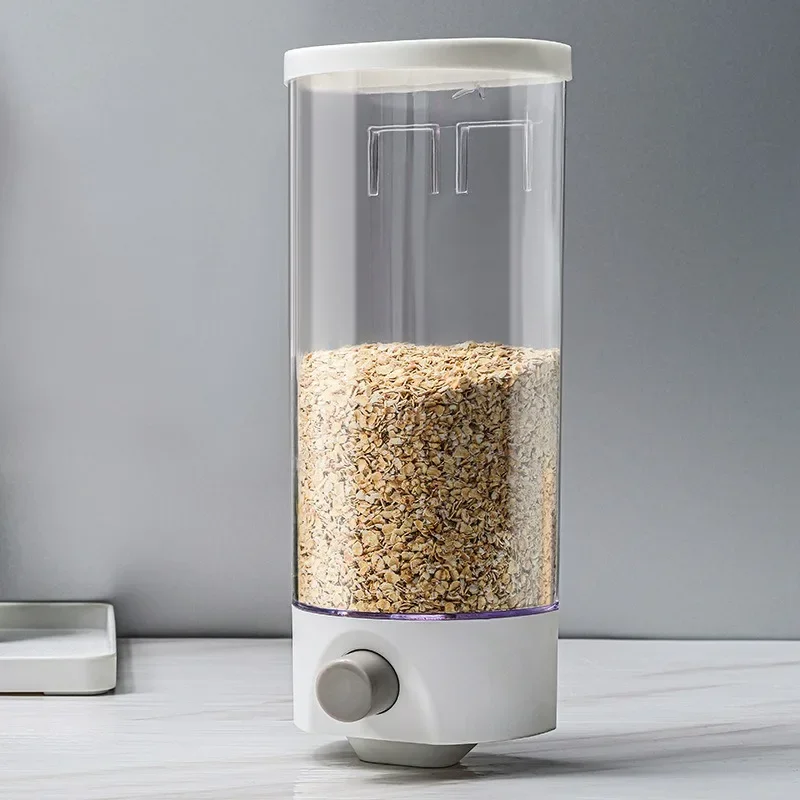 1pc Grain Storage Box, Kitchen Wall-mounted Grain Storage Tank, Bean Sealing Tank, Cereal Dispenser