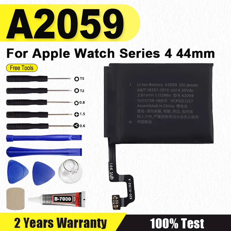 

Совершенно новый аккумулятор A2059 44 мм для Apple Watch Series 4 Series4 44 мм 291,8 мАч A1976 A1978 + бесплатные инструменты