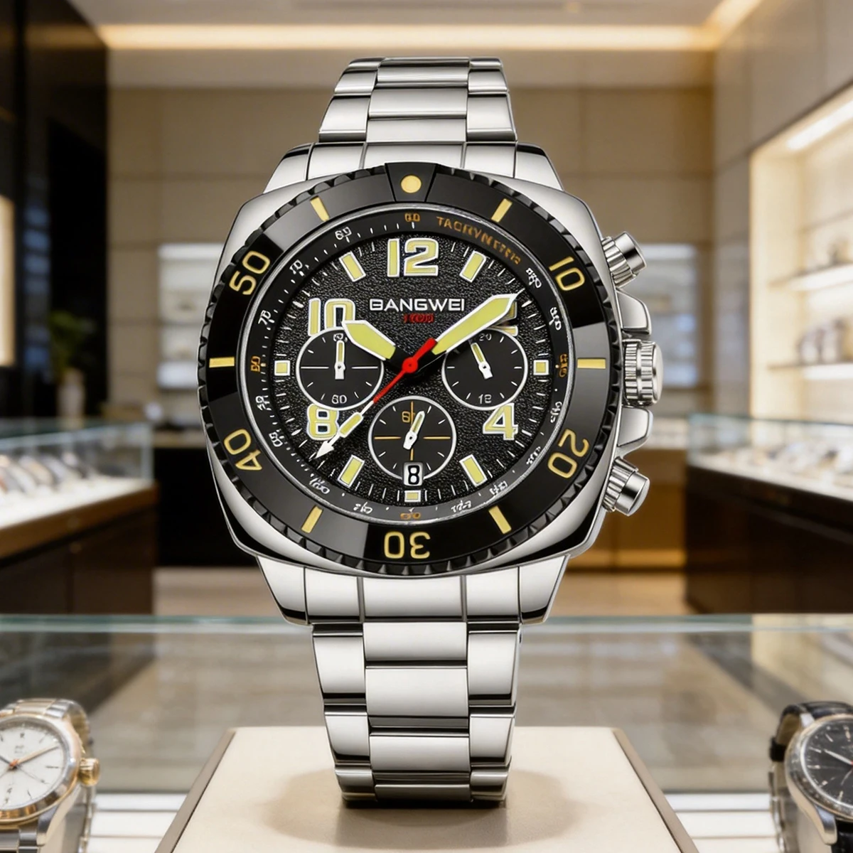 Neue LIGE Top Band Uhren für Männer Chronograph Aviation Pilot Quarzuhr Super Leuchtende Luxus Multifunktions Uhr Armbanduhr