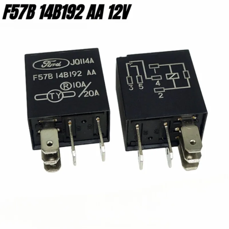 （Brand New Original）1pcs/lot 100% original genuine relay:F57B 14B192 AA 12V 20A/10A 5pins JQ114A Automotive relay