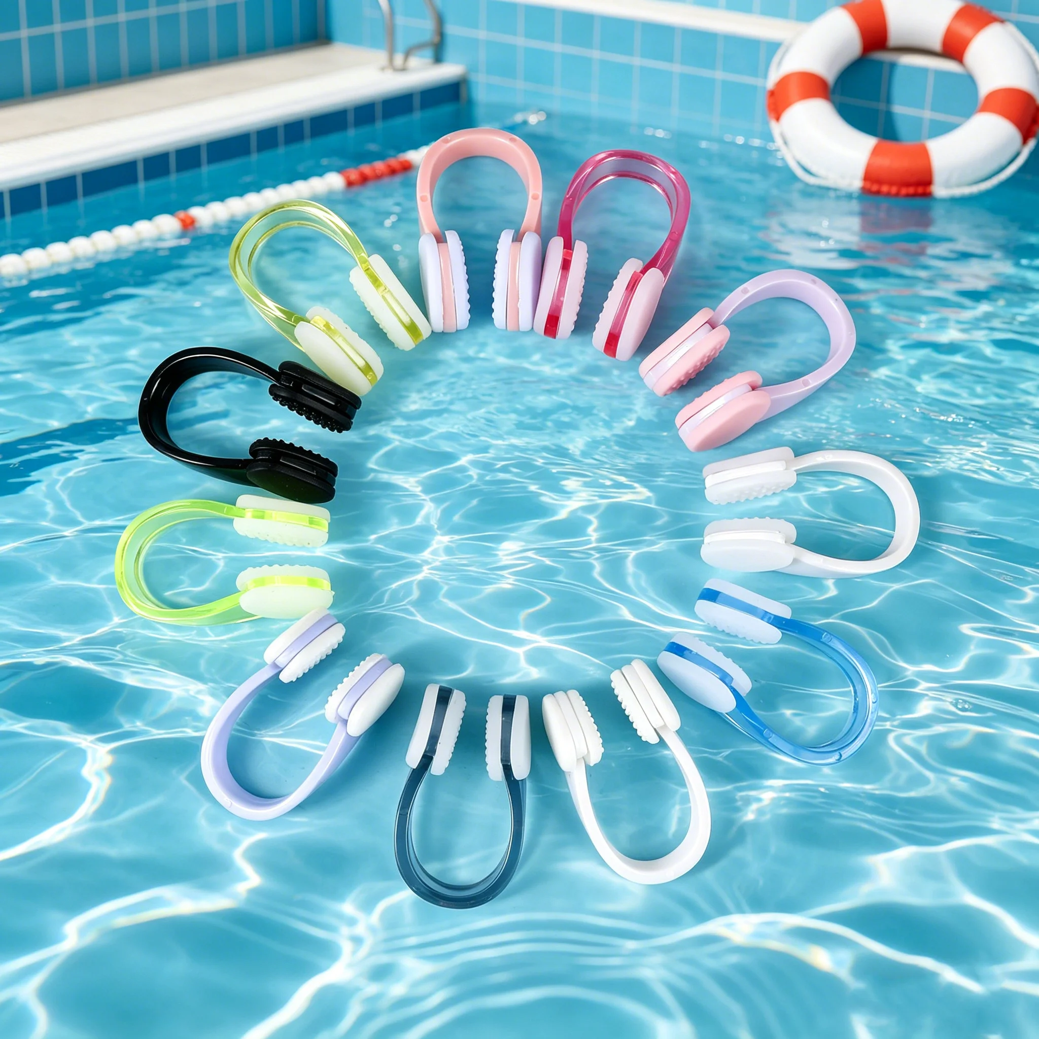 4 Pcs Swimming Nose Clip Professional Swimming Training Anti-choking Comfortable Waterproof and Non-slip Nose Clip