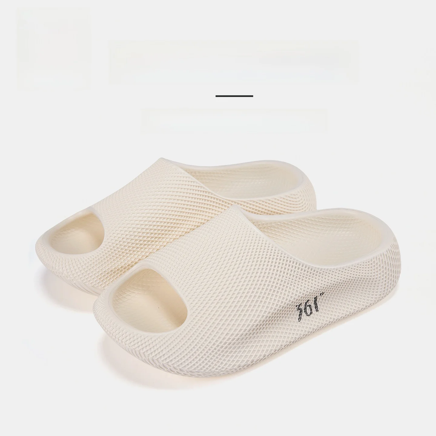 Antibacterial Men's 3D Texture EVA Thick Bottom Anti-slip Indoor Outdoor Slippers Comfortable Cushioning Slip-On Sports Slippers