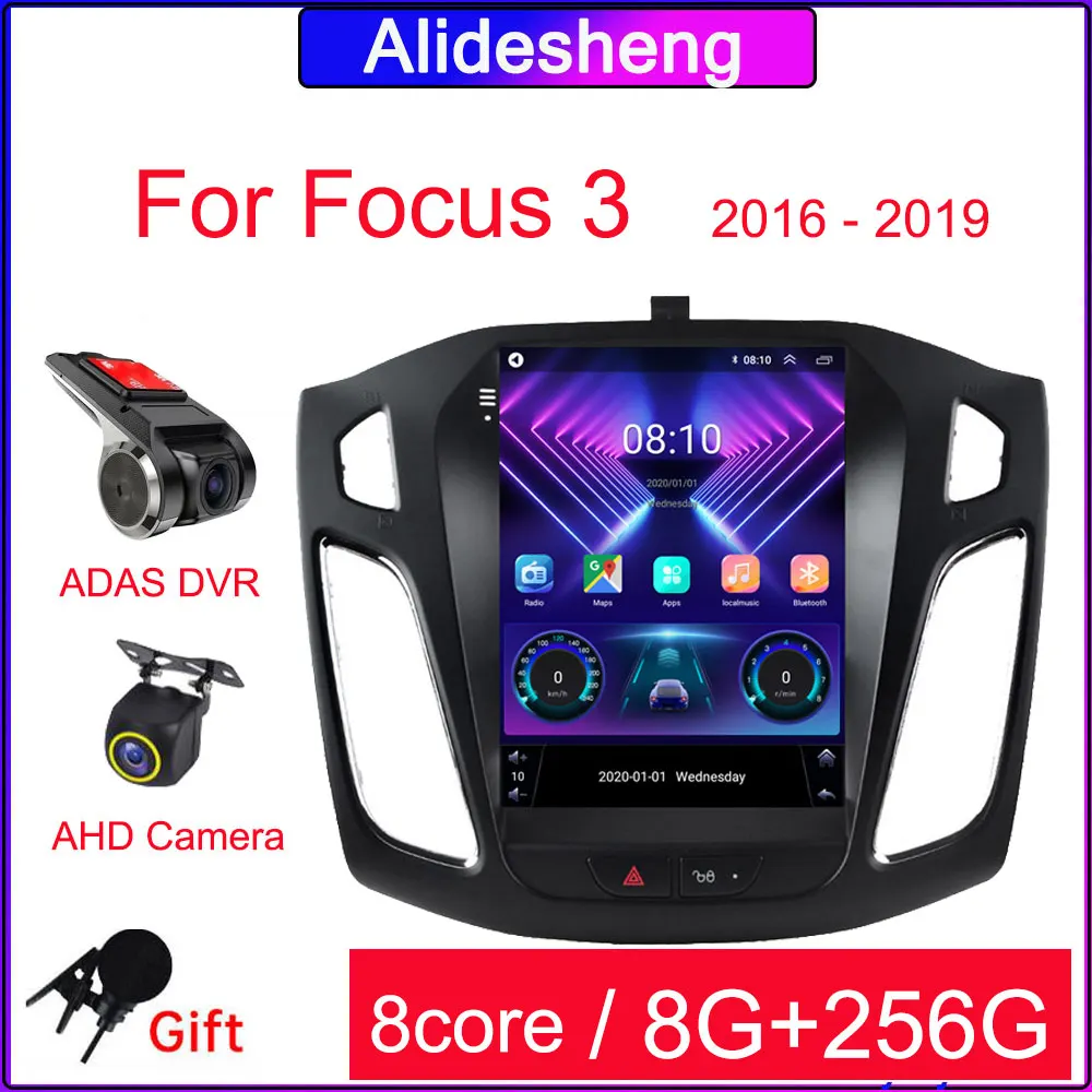 For Ford Focus 3 2011 - 2019 ，Android 12 Car Radio Audio video multimedia Player GPS Navigation 8G + 256G Carplay Android Auto