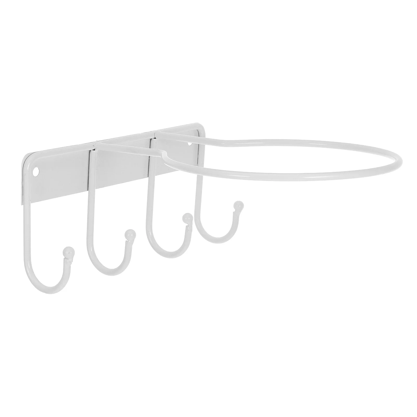 قطعة واحدة من رف تخزين الكرة المثبت على الحائط من الحديد القوي، خطاف لاصق سهل التركيب لحامل كرة السلة مع خطاف