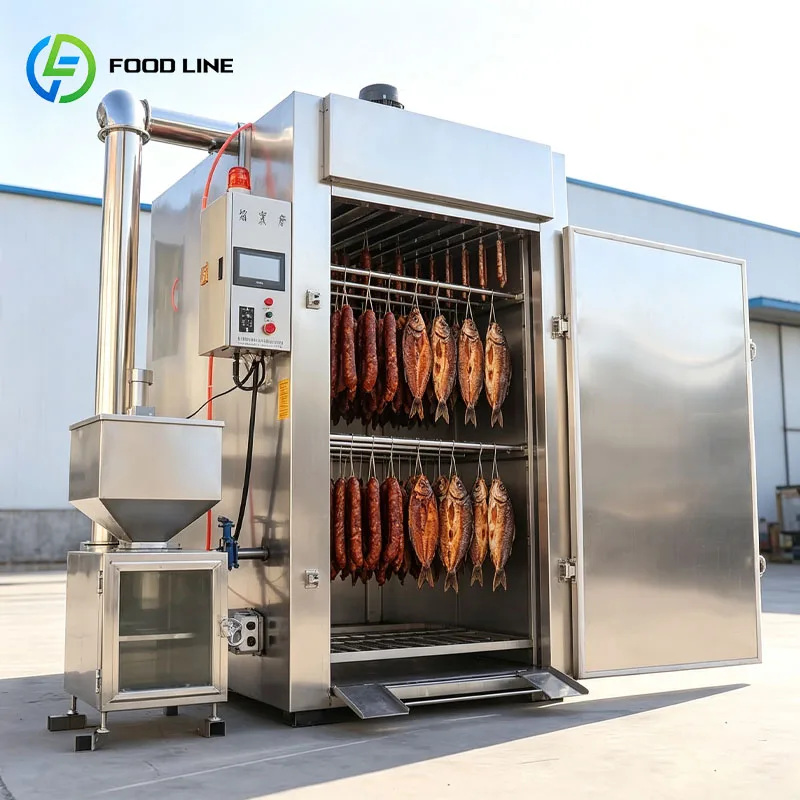 Industrial Smokehouse Machine Automatic Meat Smoking Oven for Sausage Ham Fish Processing Customized