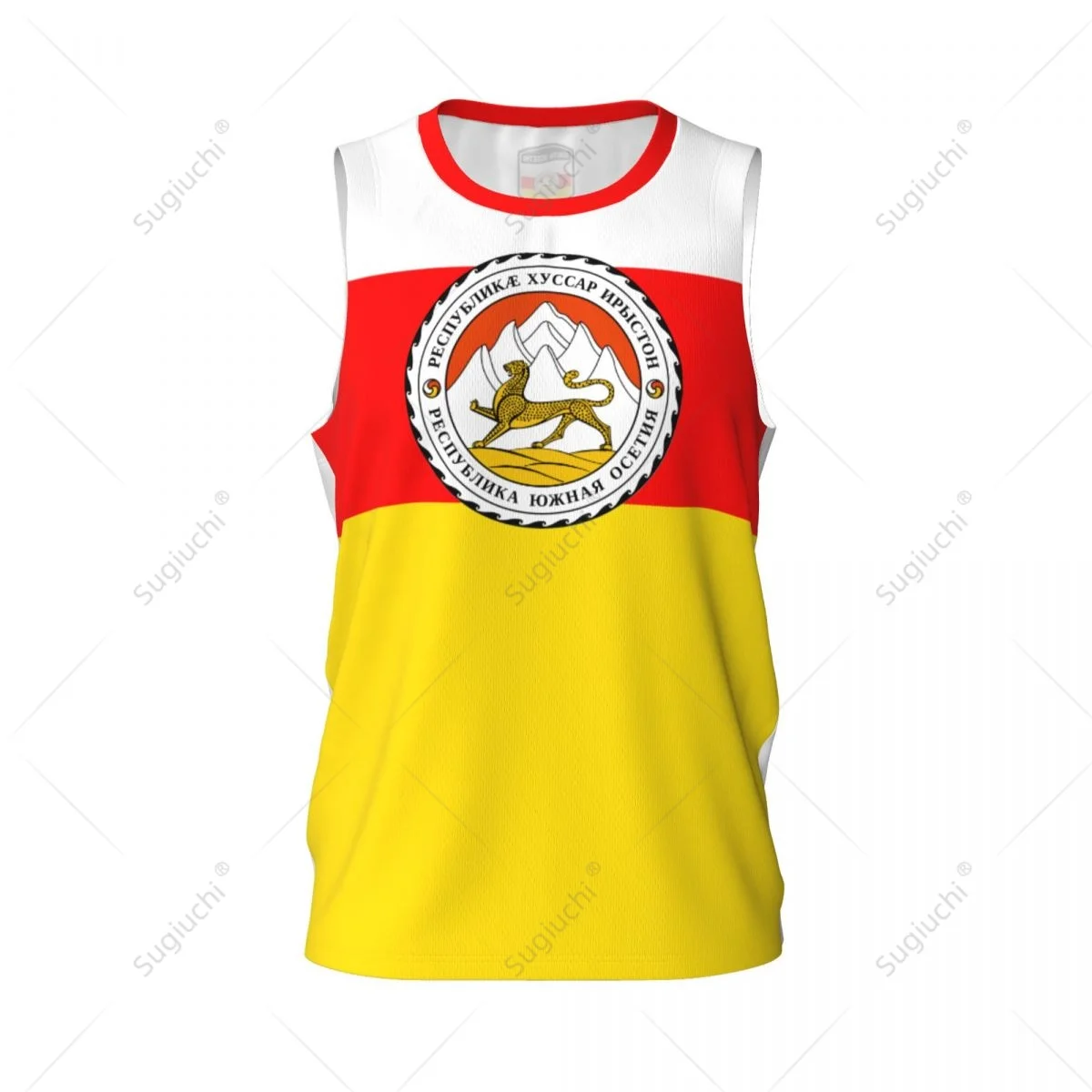 South Ossetia Flag Men Basketball Sports Jersey Running Fitness Multifunction Sleeveless tshirt Exclusive Custom Name Nunber