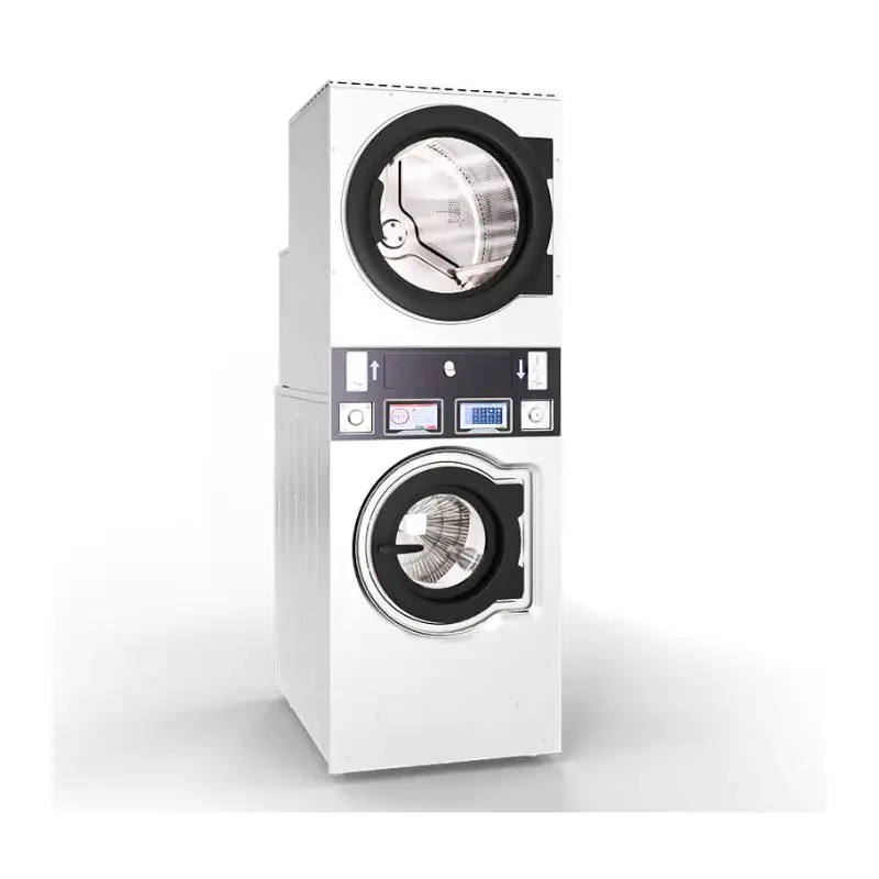 

Коммерческая штабелируемая стиральная машина и сушилка на 15 кг, подвесная система стирки, экономия пола: ваш раствор для компактной коммерческой стирки