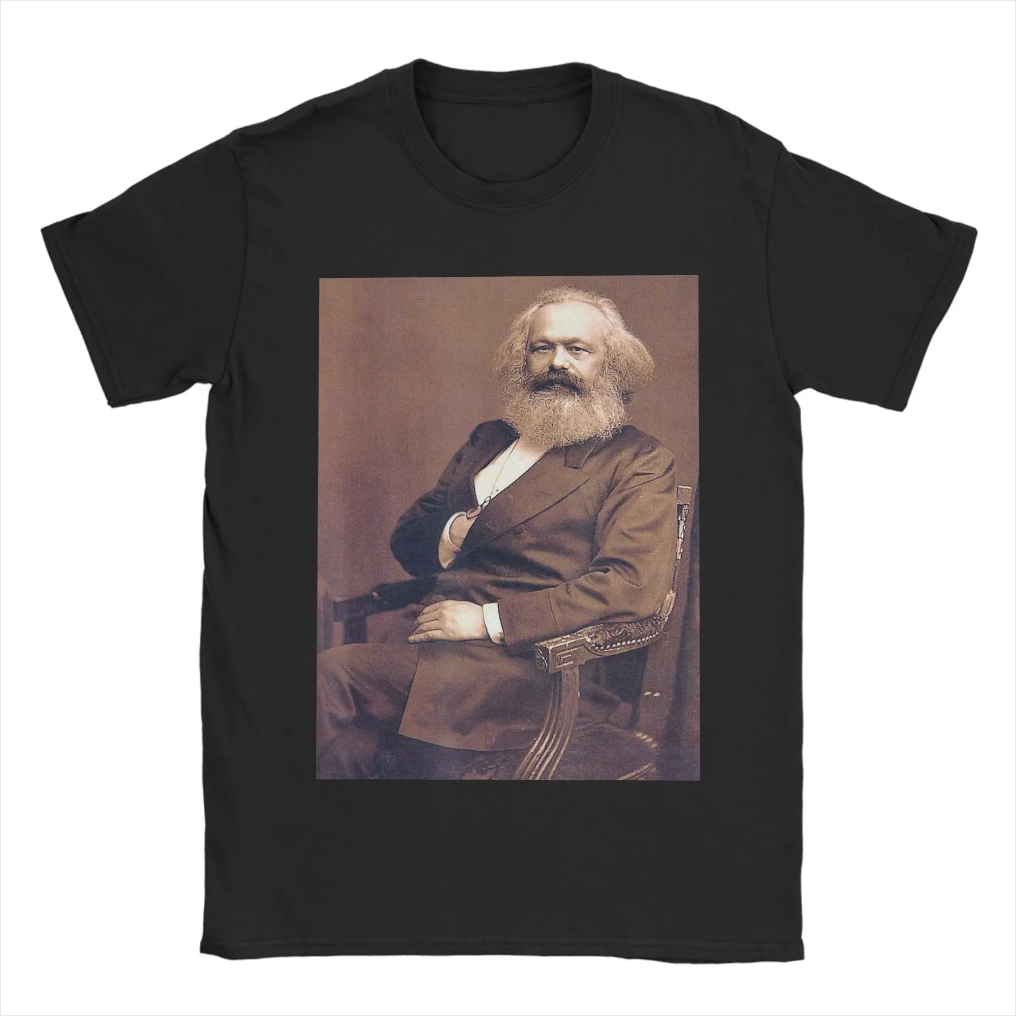 Men's Marxist Communism Socialist Revolutionary Karl Marx T Shirts 100% Cotton Clothing Short Sleeve Round Collar Tees Gift Idea