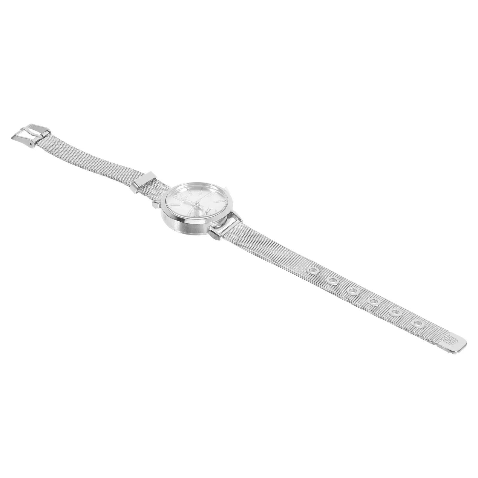 

Silver White Women Quartz Watch Alloy Case Mesh Belt Fashion Bracelet Wristwatch Elegant Gift for Christmas Valentine's Day