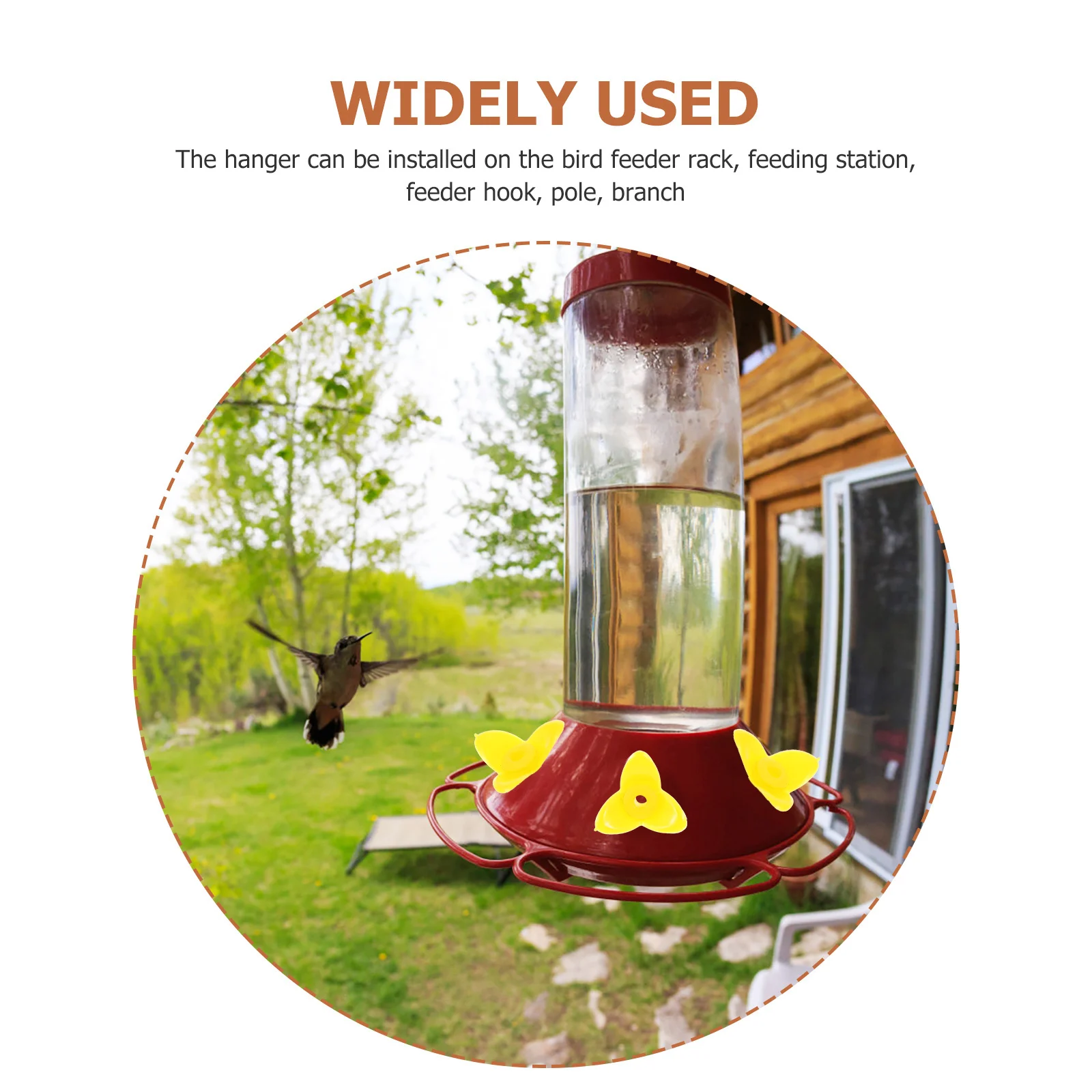 

12Pcs Hummingbird Feeder Flowers Beautiful Flower Shape Attracts Birds Durable Plastic Material Easy to Install