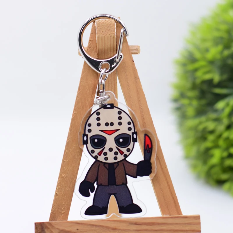 Halloween Keychain 11 Styles Clear Acrylic Key Chain Pendant Festival Key Ring