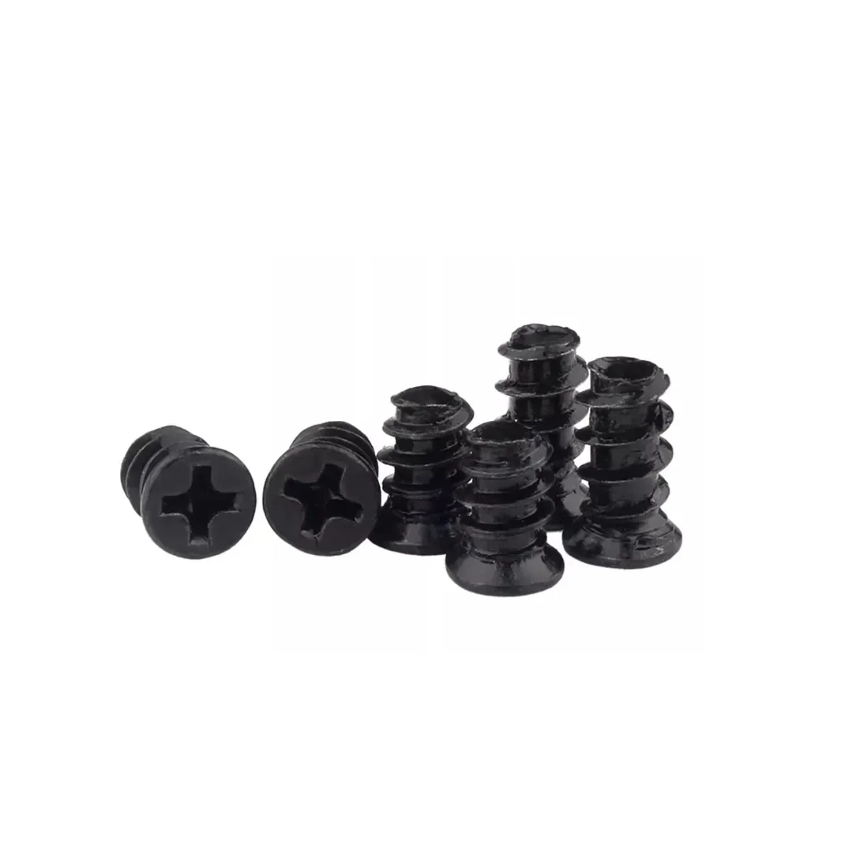 

Black Silver Flat Head Cross Groove Flat Tail Coarse Thread Self Tapping Screw Computer Desktop Case Fan Fixing Small Bolt M5