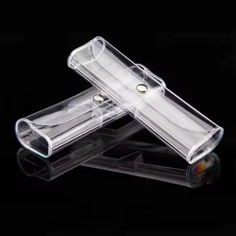 Transparent plastic glasses box PVC myopia mirror box Lightweight and portable storage box Reading glasses box