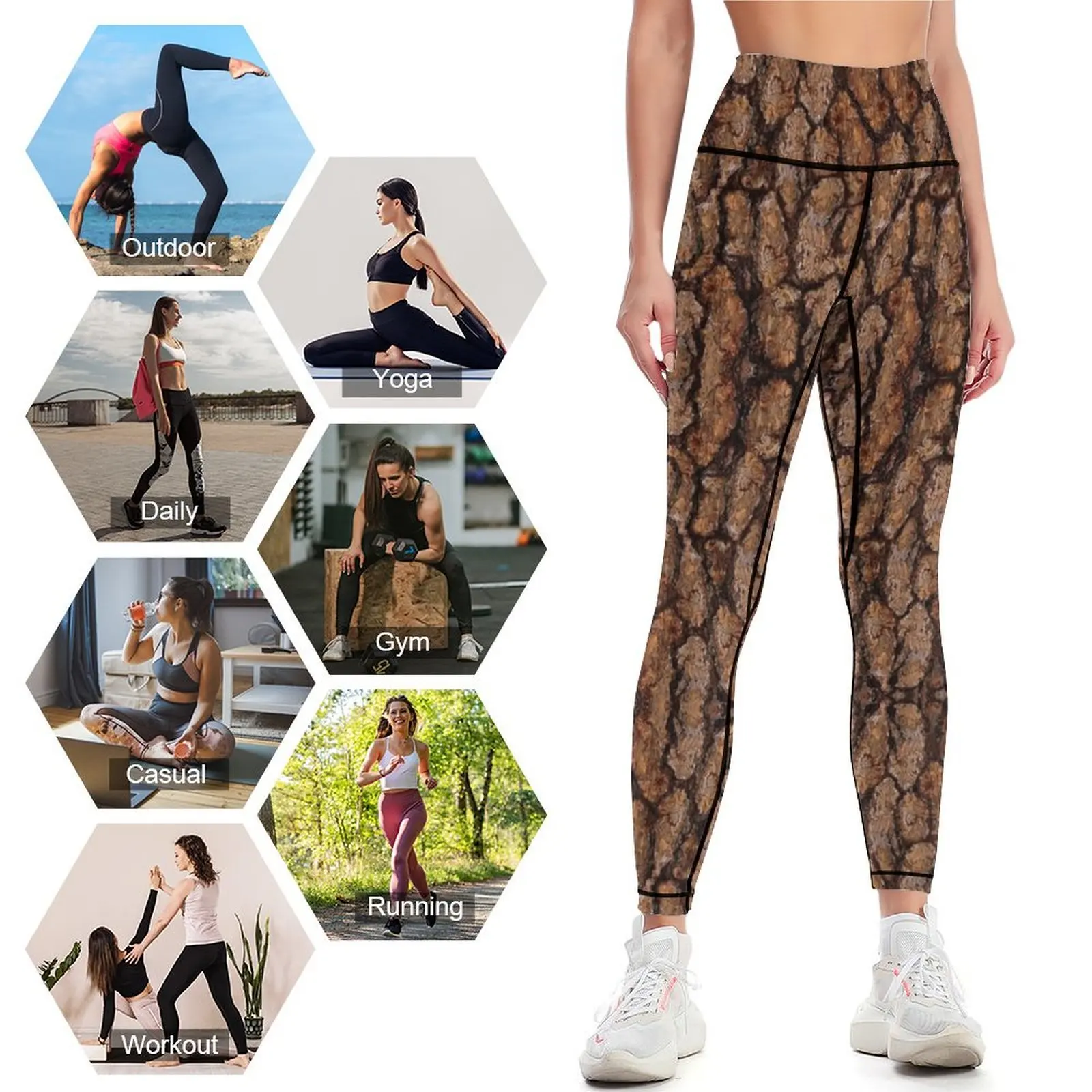 Jestem drzewem! Stump Legginsy na siłownię damskie Odzież na siłownię Fitness Spodenki treningowe Legginsy damskie