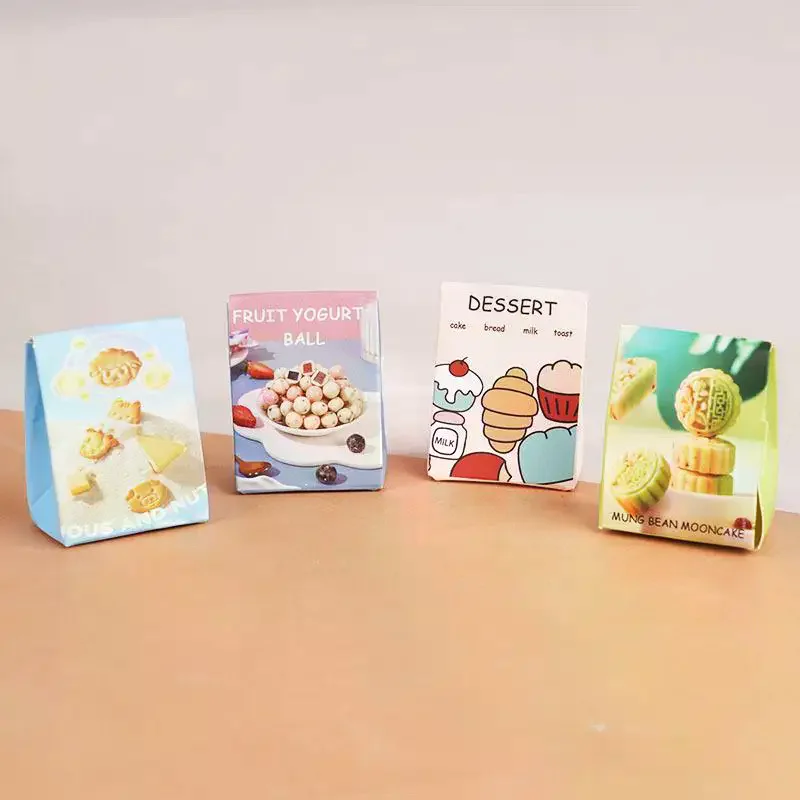 10 pièces maison de poupée Simulation Mini boîte à collation modèle maison de poupée Miniature supermarché scène décoration maison de poupées semblant jouer jouets