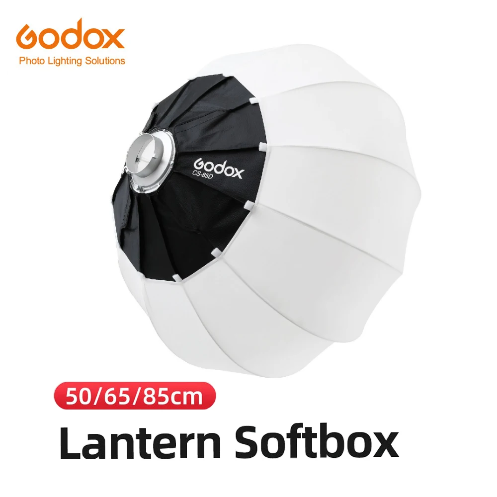 

Godox CS-50D 50cm CS-65D 65cm CS-85D 85cm Lantern Quick-install Portable Round Shape Softbox Light for Bowens Mount Studio Flash