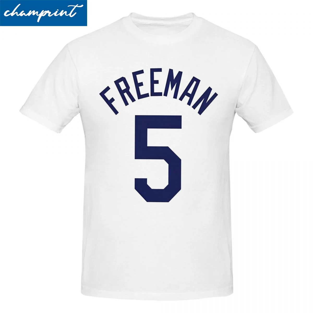 Funny Freddie Freeman LA Jersey Tshirt Men's Crewneck Short Sleeve Tops Baseball Cotton Summer Clothing