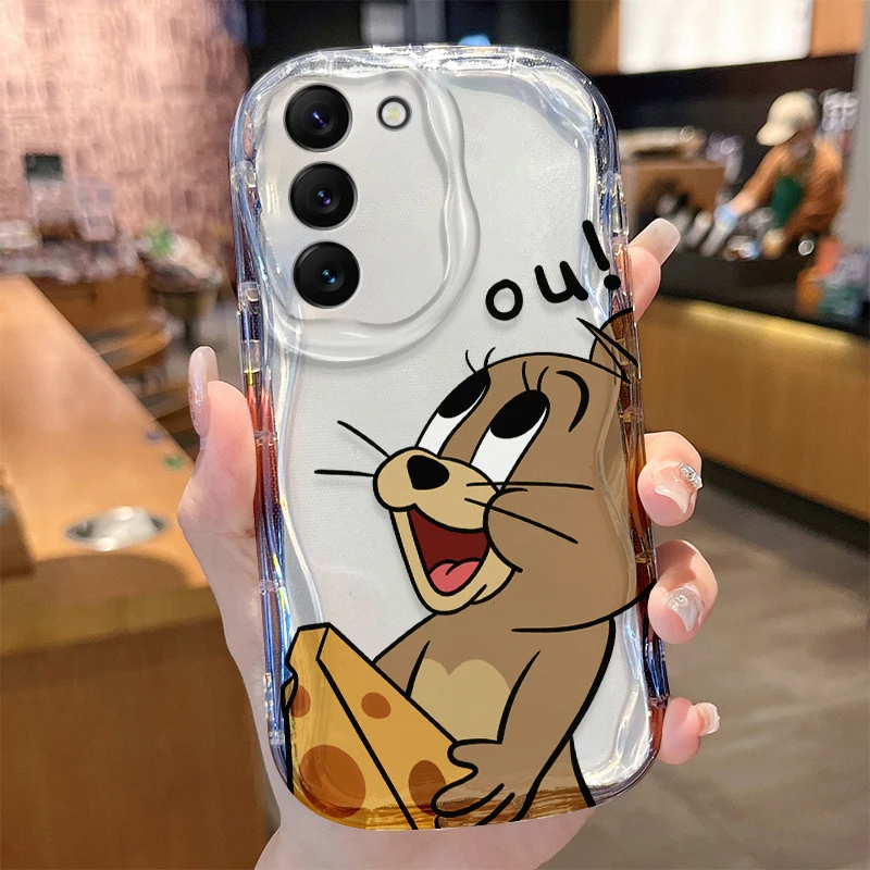 Lovely Tom and Jerry Phone Case For Samsung Galaxy S24 S23 S22 S21Ultra Plus FE A73 A72 A71 A55 A54 A53 A52 Silicone Soft Cover