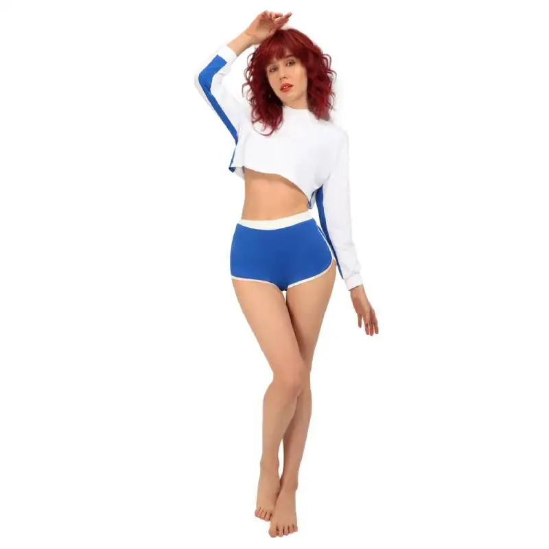 

DAZCOS Weird Science Lisa Cosplay Cheerleader Costume for Women US Size Japanese High-waisted shorts Schoolgirl Uniform