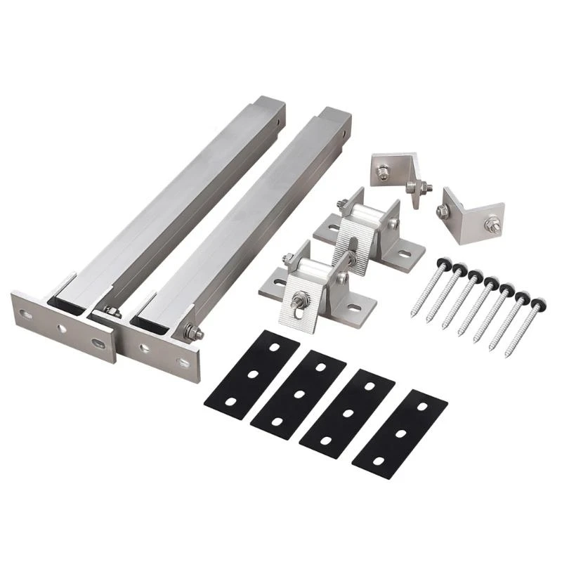  Adjustable Solar Panel Mount Brackets, with Foldable Tilt Legs on Any Flat Surface for RV, Roof, Boats